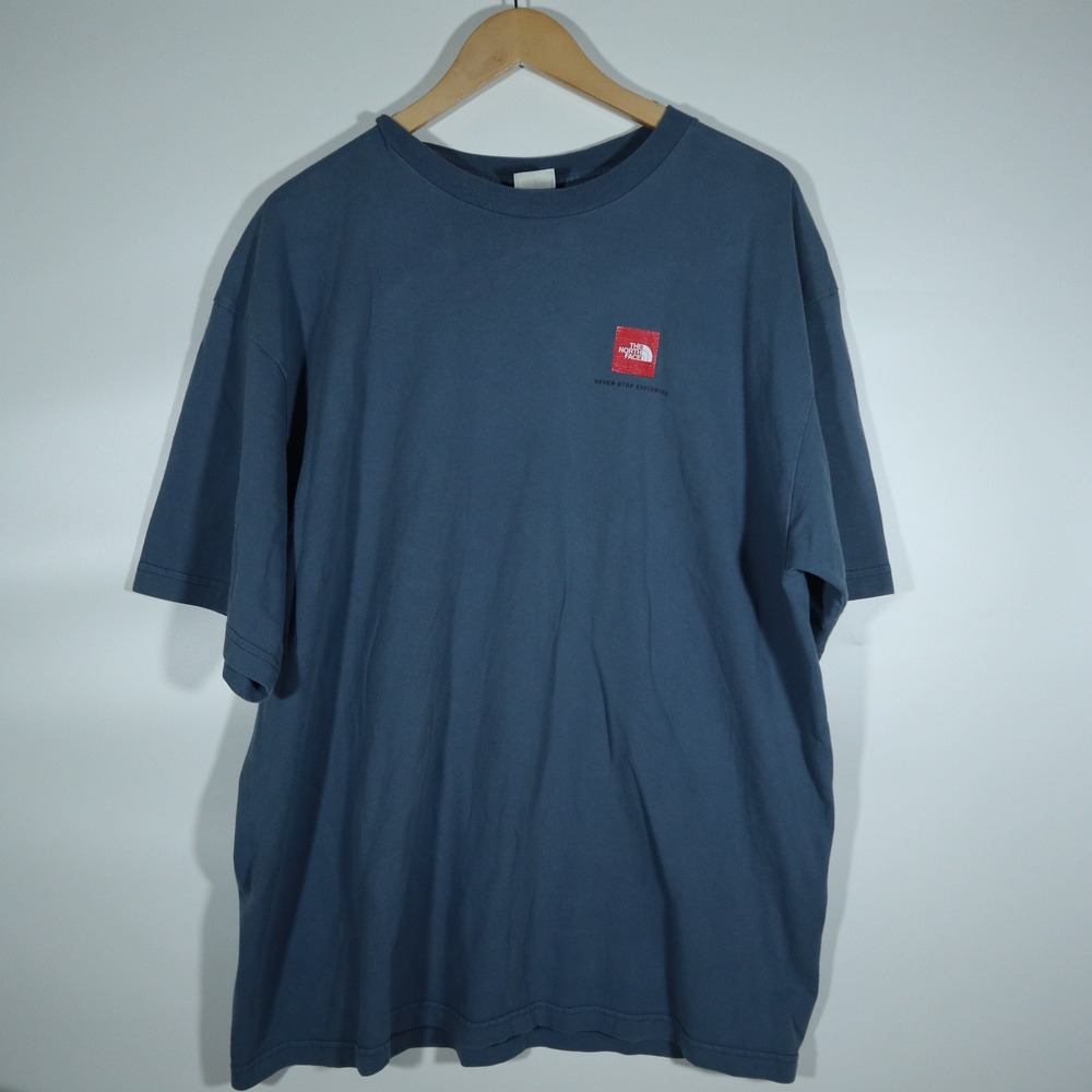 The North Face T-Shirt XL Kilimanjaro Tanzania Graphic Blue Short Sleeve Vintage